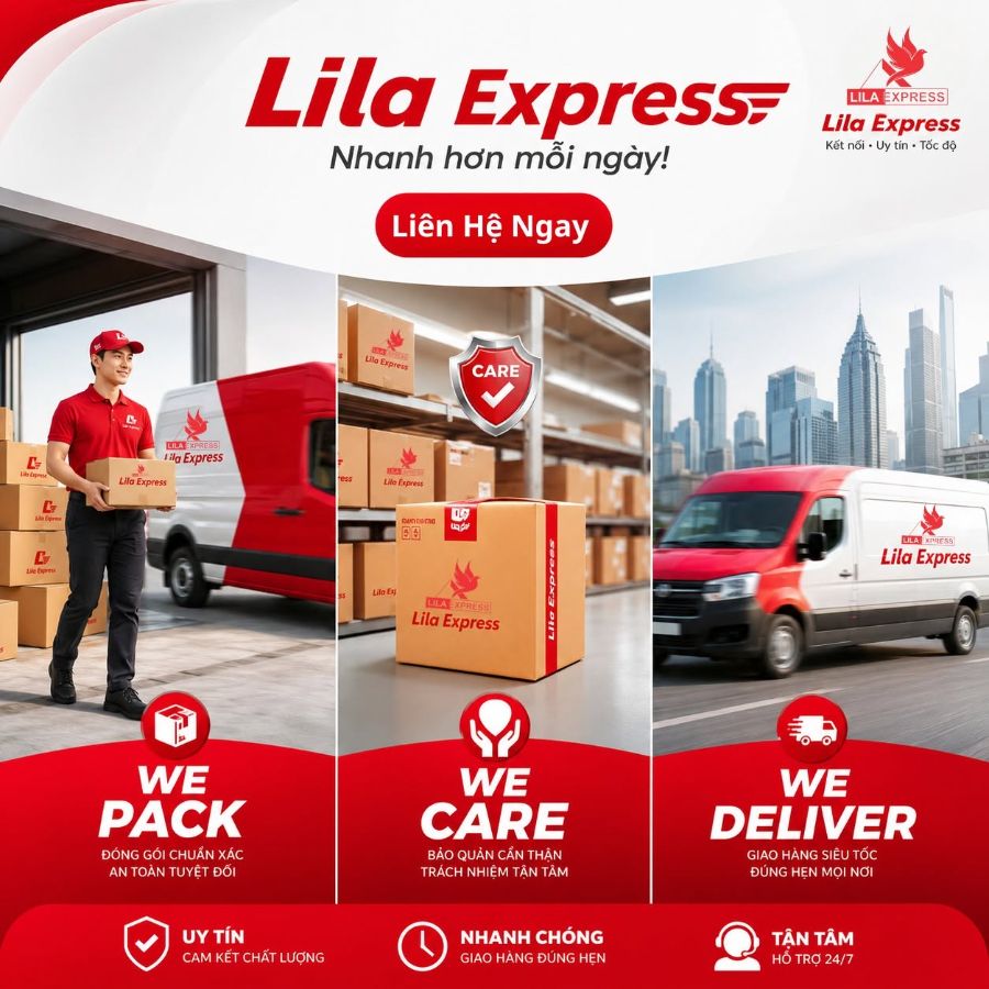 Hình ảnh bàn giao hàng tại Lila Express
